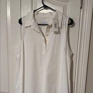 Vineyard Vines Ivory Sleeveless Blouse